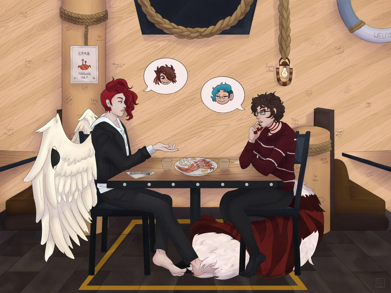 fullbody couple, complex background